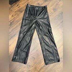 Avec Les Filles Black Faux Leather Pants Women’s Size Small
